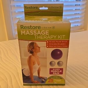 Gaiam Restore Massage Therapy Kit - Purple and Silver